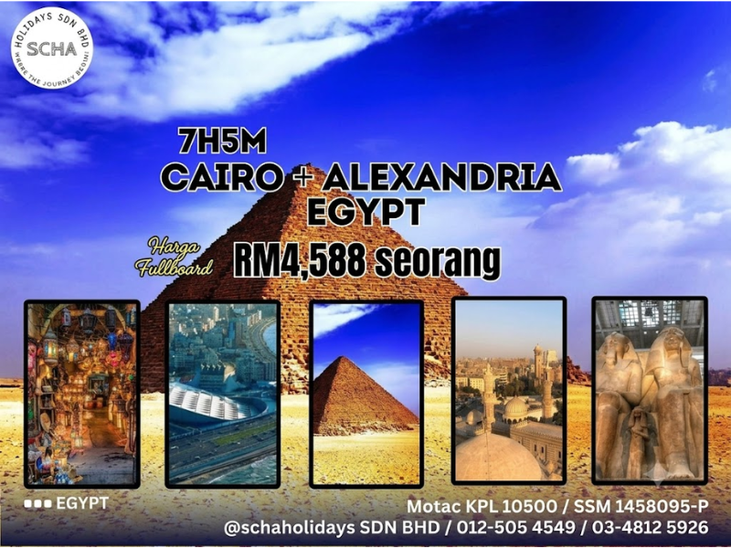 7D5N Cairo + Alexandria Egypt Tour