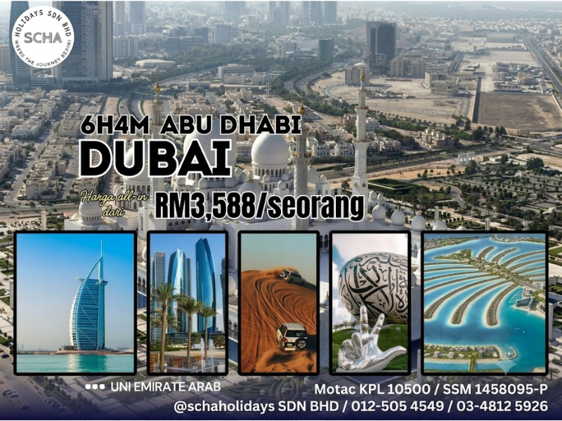 6D4N Abu Dhabi + Dubai UAE Tour