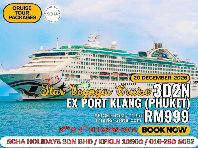 3D2N Star Voyager Cruise: Port Klang – Phuket – Port Klang