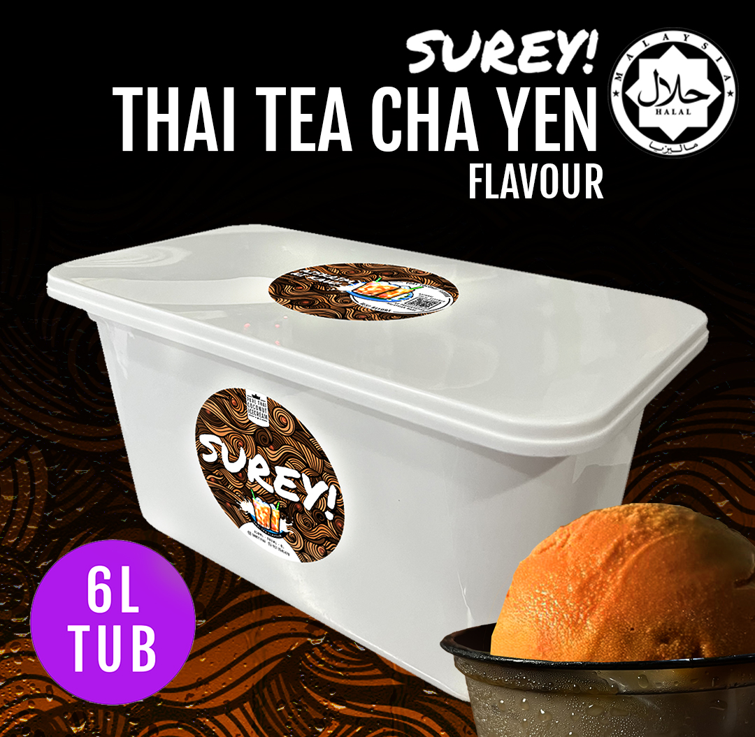 Surey! Coconut Icecream - Thai Tea Infused 6liter Tub